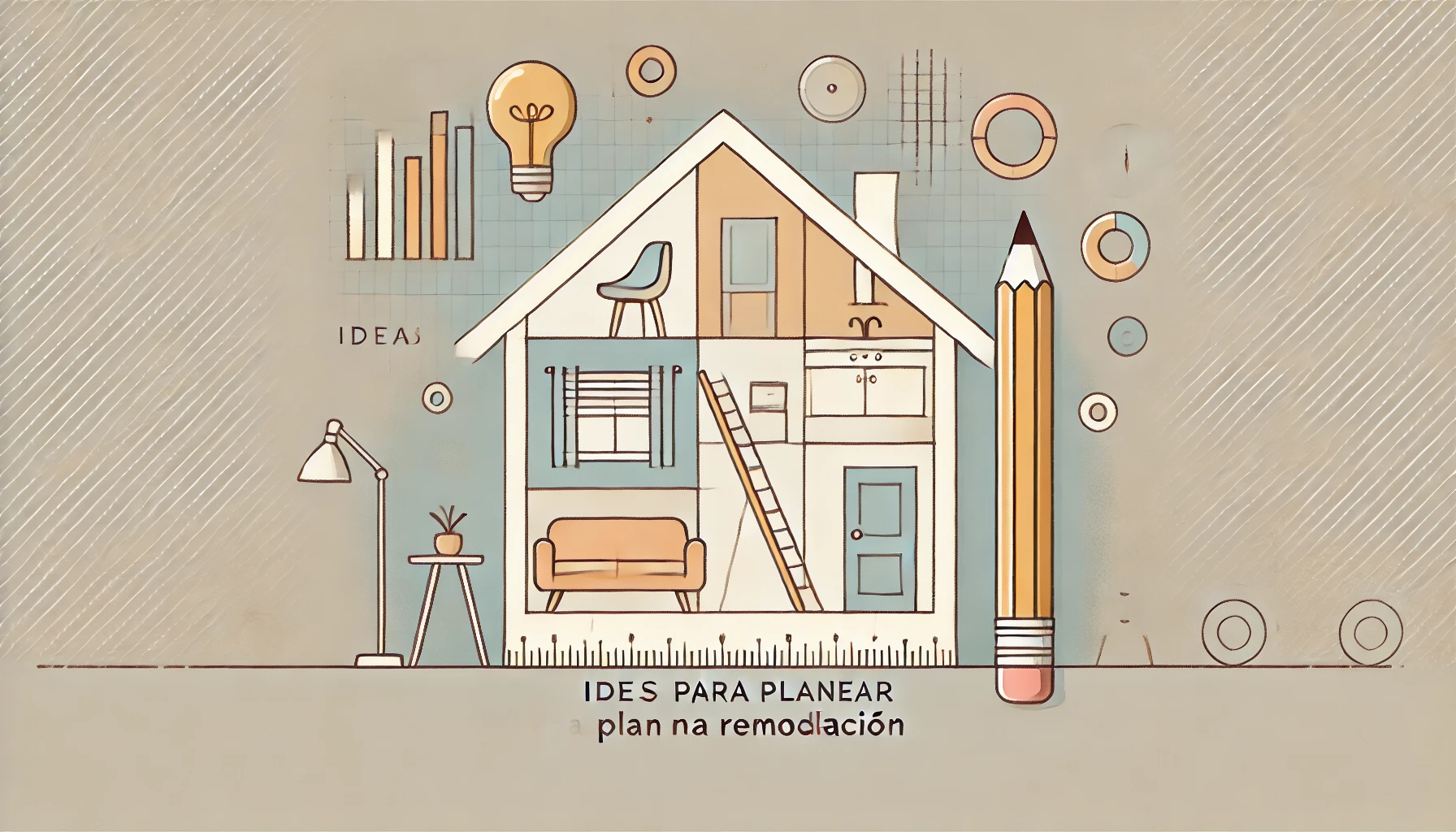 Imagen vectorial que representa ideas para planear una remodelacion